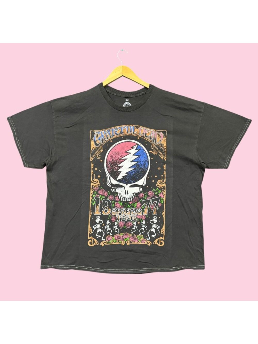 Grateful Dead Spring Tour 1977 Rock Band Oversized Tee 2X